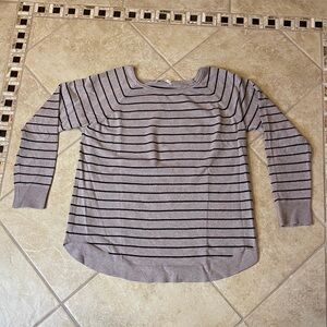 Pink Clover Sweater | Tan with black stripes XXL